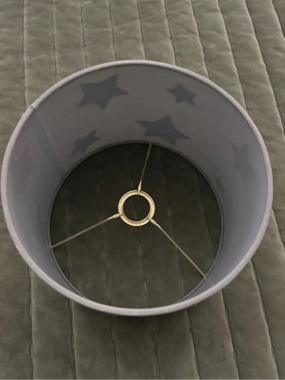 Target Gray Lampshade with Gold Star Accents
